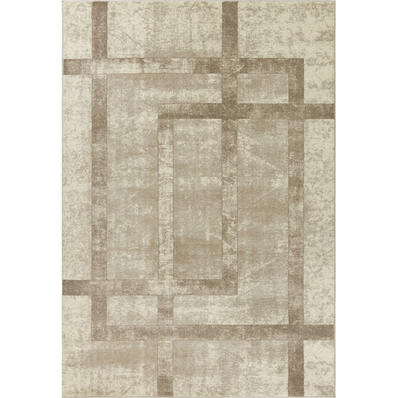 Libby Langdon Winston Geometric Cream/Ivory/Taupe Area Rug & Reviews